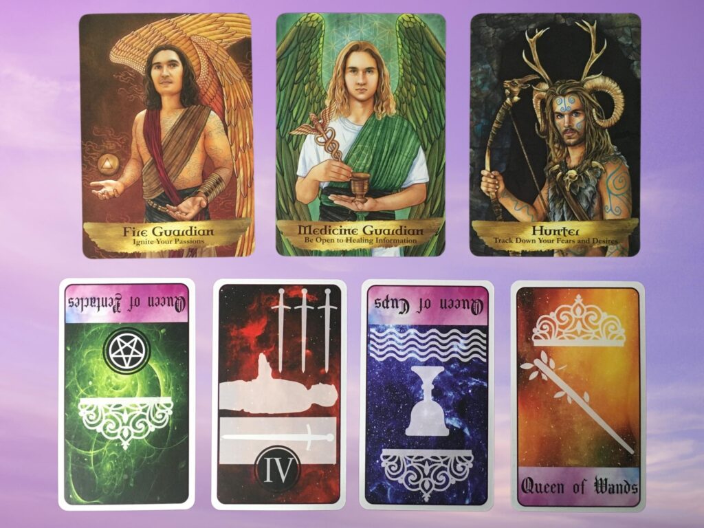 Cards from the Celestial Tarot and the Angels and Ancestors Oracle decks