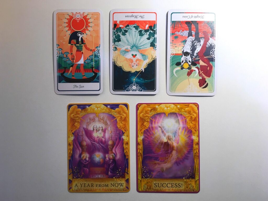 Cards from the Tarot of the Divine and Angel Answers Oracle decks