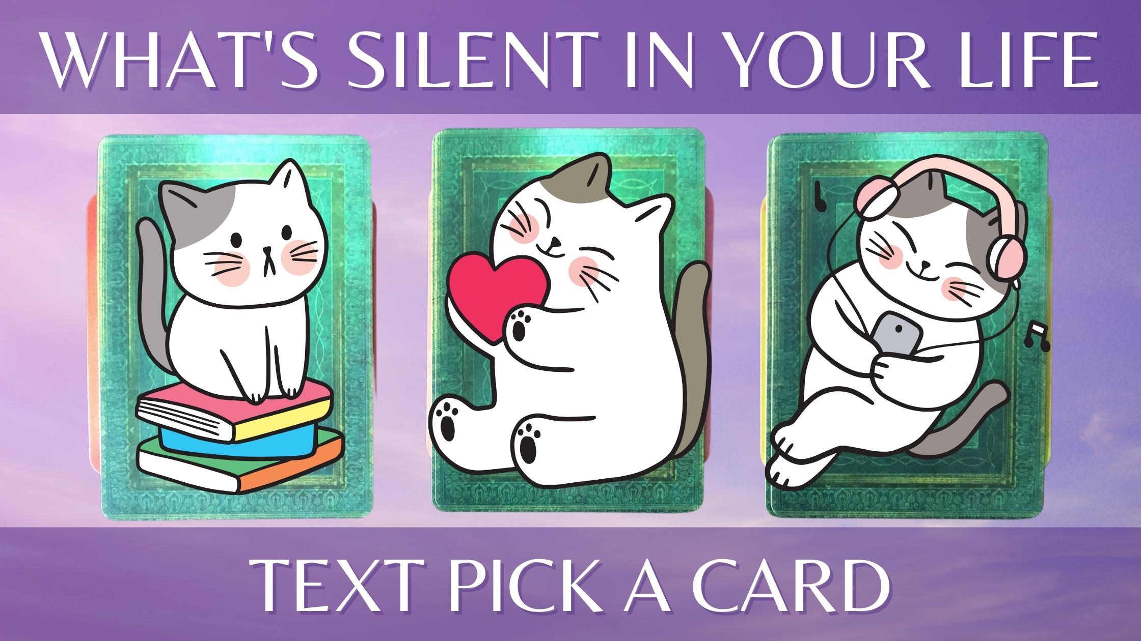 Three tarot and oracle pick a card piles with cats on them