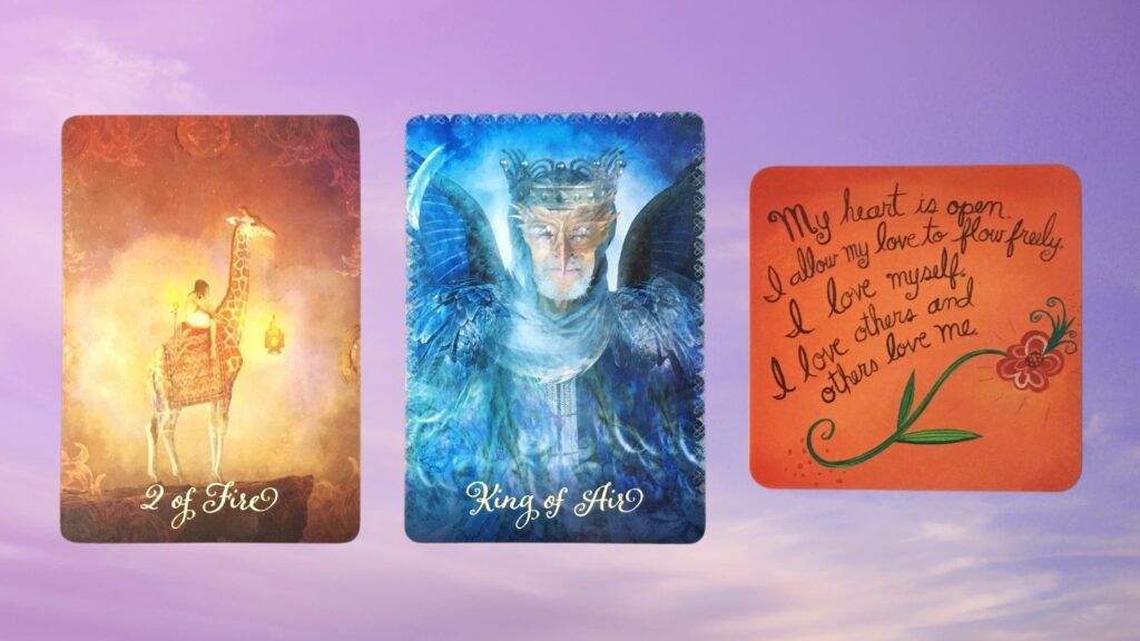 Cards from the Good Tarot and the Power Thoughts Oracle decks