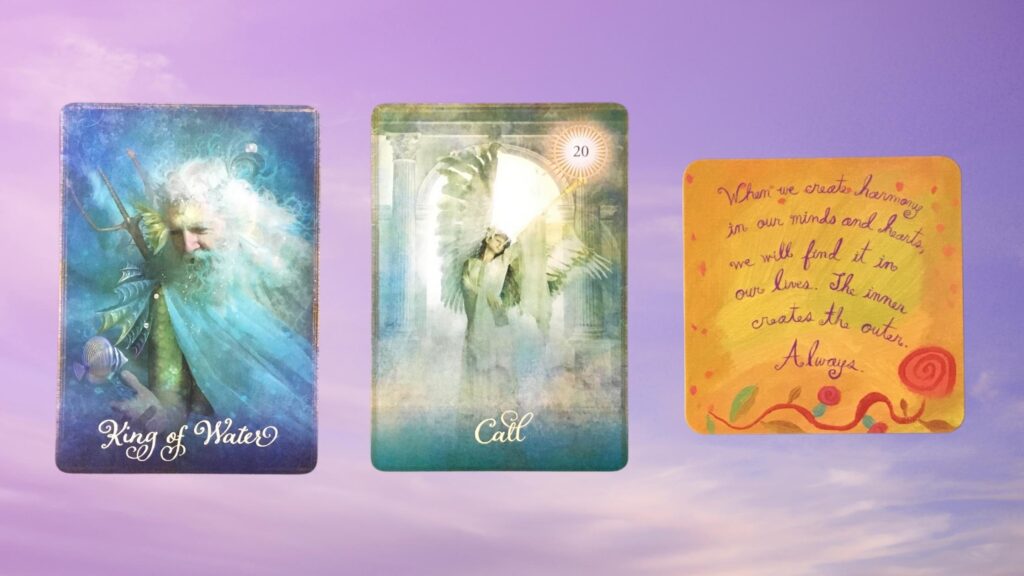 Cards from the Good Tarot and the Power Thoughts Oracle decks