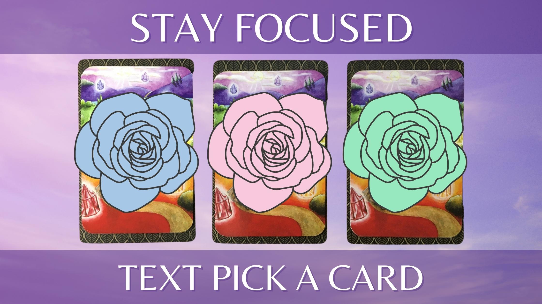 Three tarot and oracle pick a card piles with roses on them