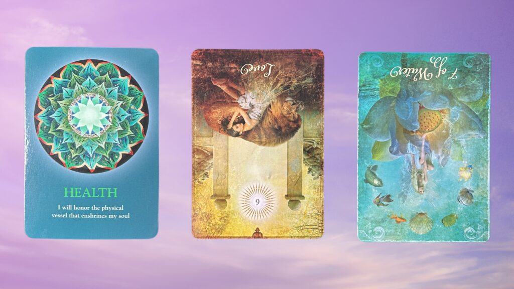 Cards from the Soul's Journey Lesson Oracle and the Good Tarot decks