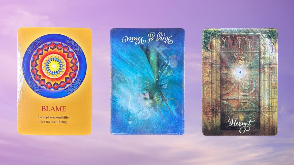 Cards from the Soul's Journey Lesson Oracle and the Good Tarot decks