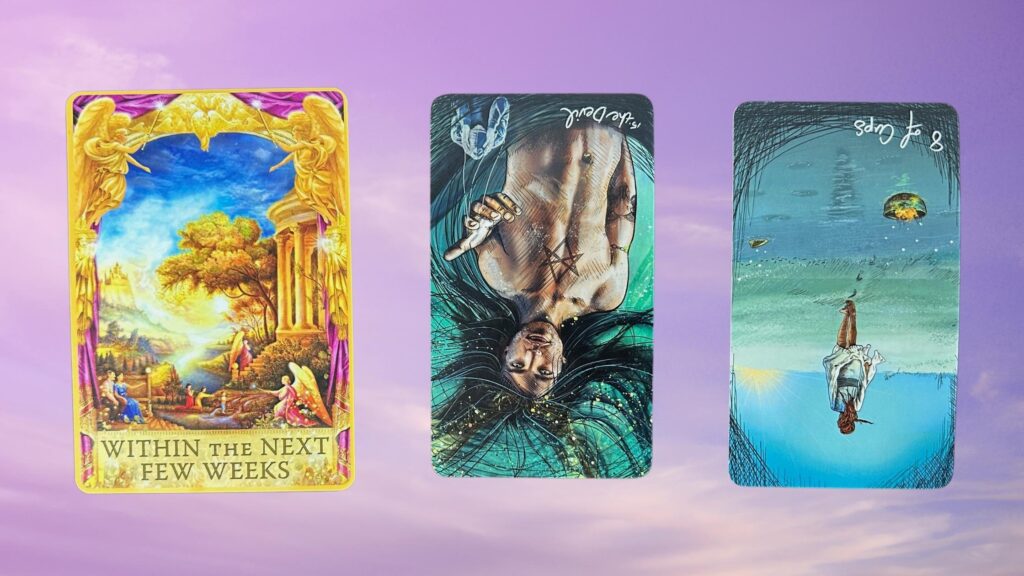 Cards from the Light Seer's Tarot and the Angel Answers Oracle decks