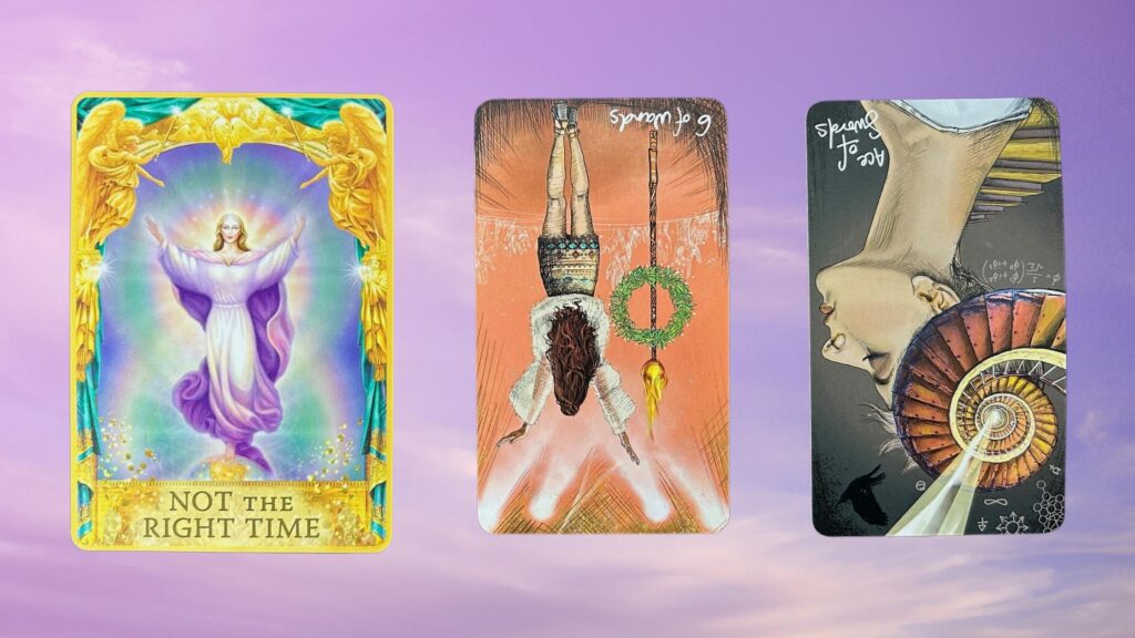 Cards from the Light Seer's Tarot and the Angel Answers Oracle decks