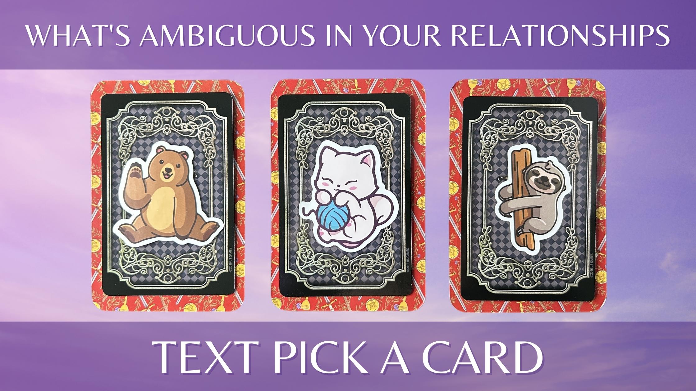 Three tarot and oracle pick a card piles with animals on them