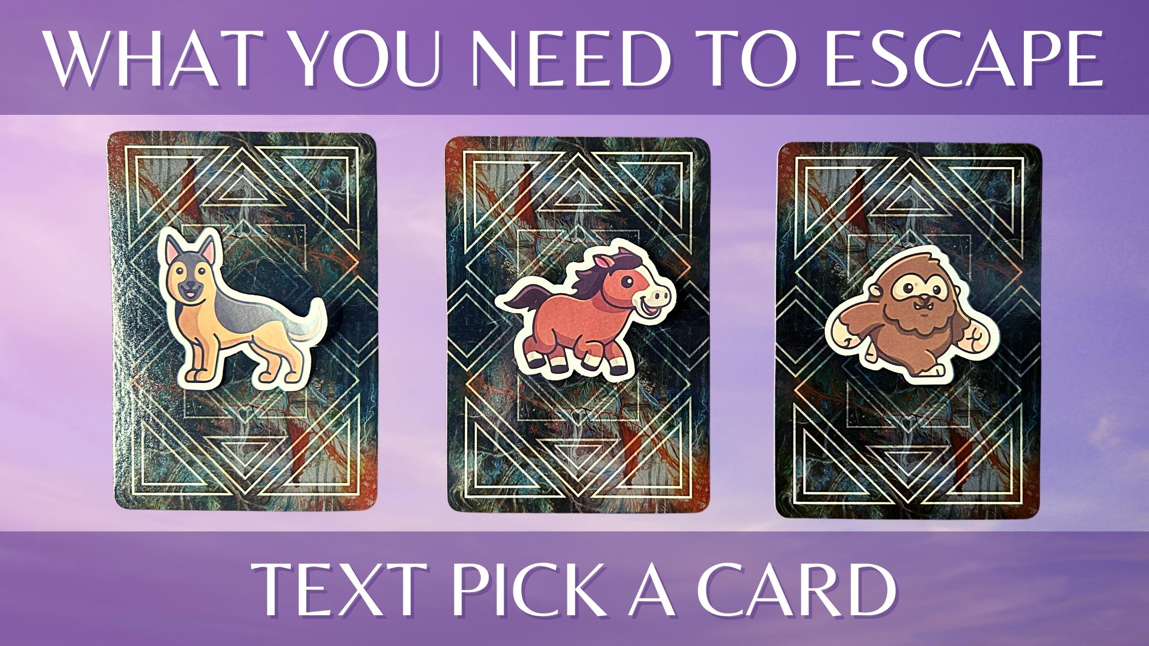 Three tarot and oracle pick a card piles with animals on them