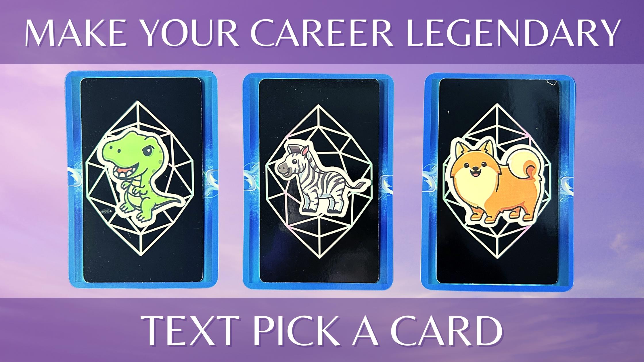 Three tarot and oracle pick a card piles with animals on them