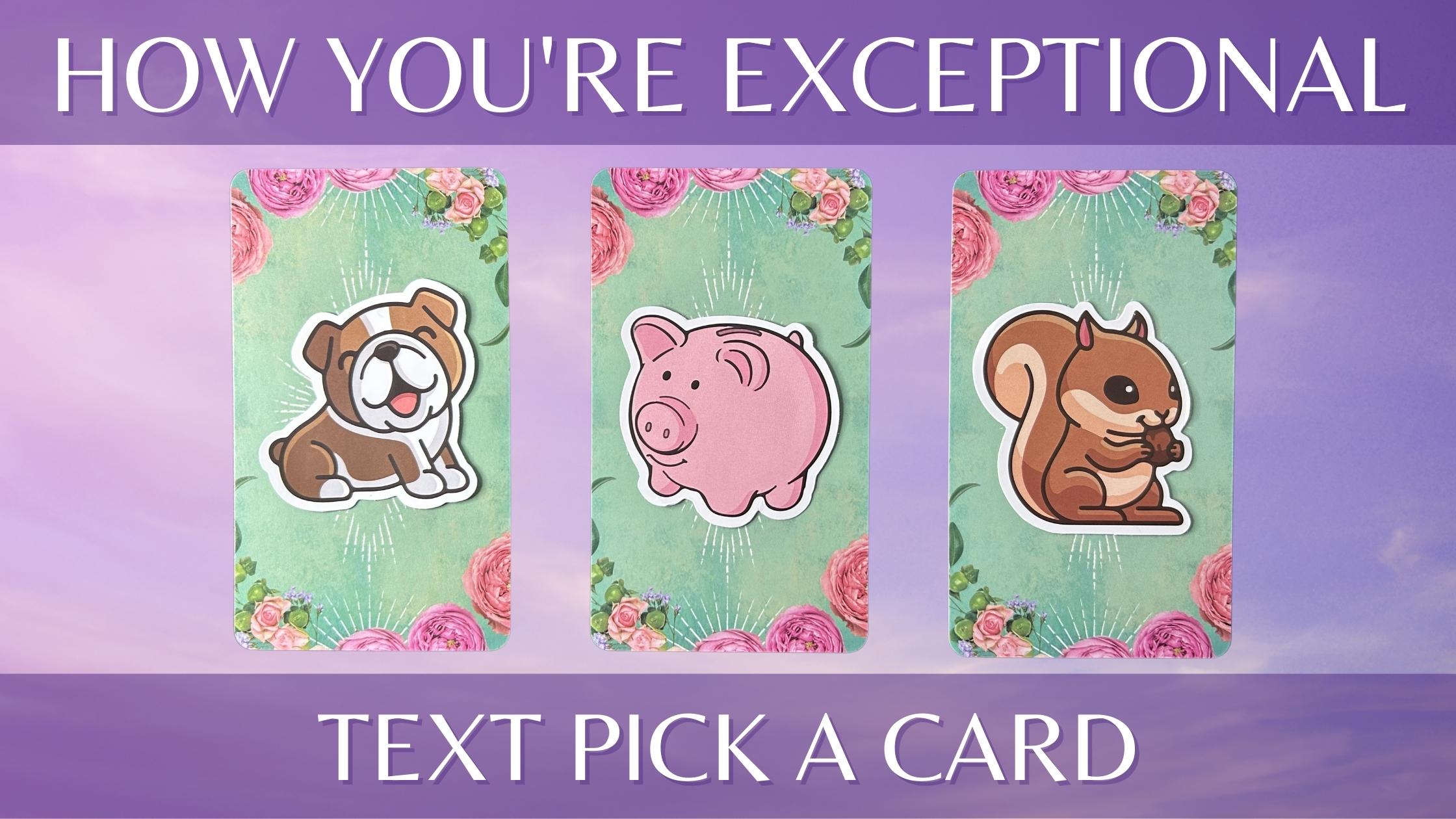 Three tarot cards with animal stickers on them