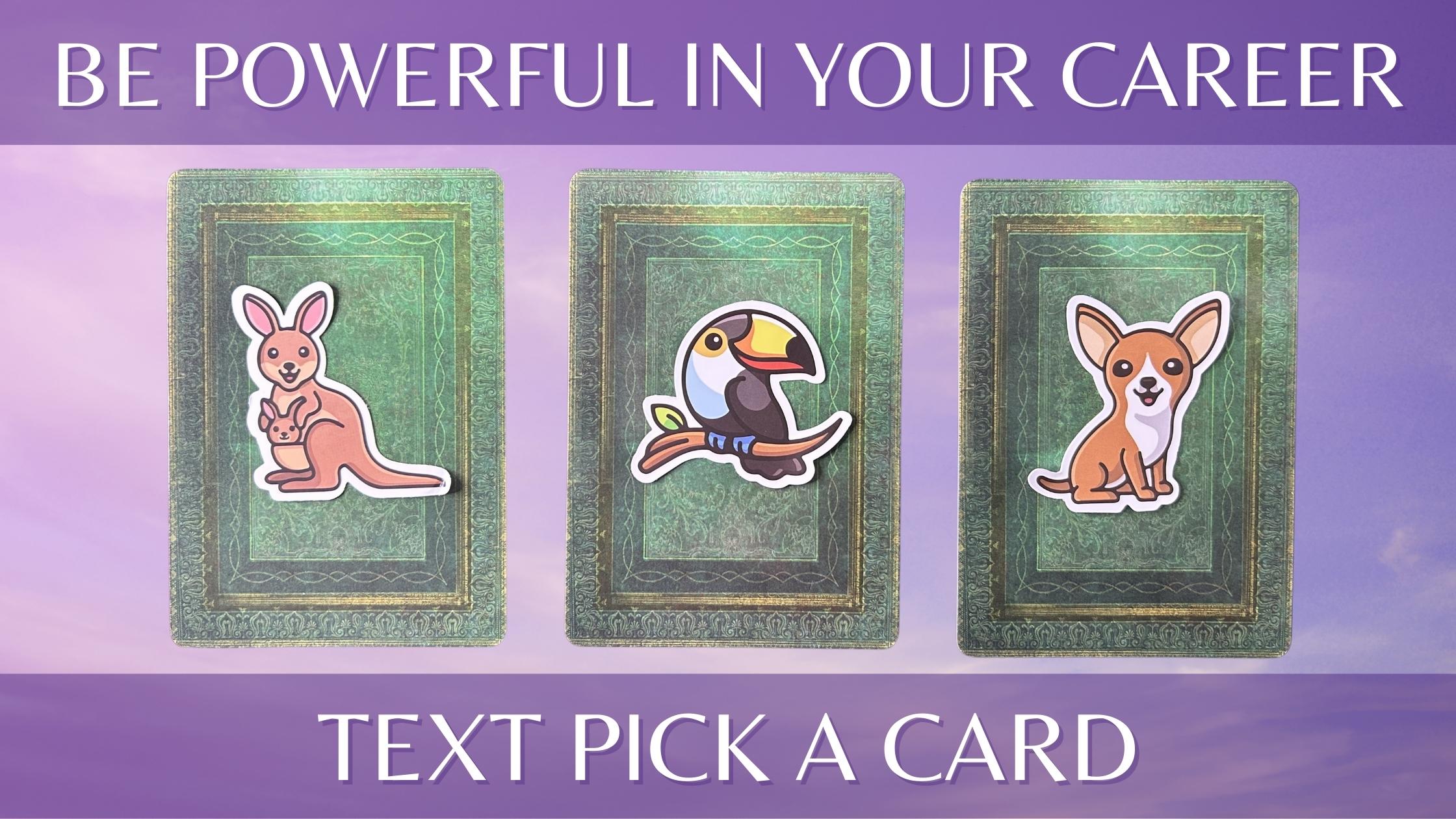 Three tarot and oracle pick a card piles with animal stickers on them