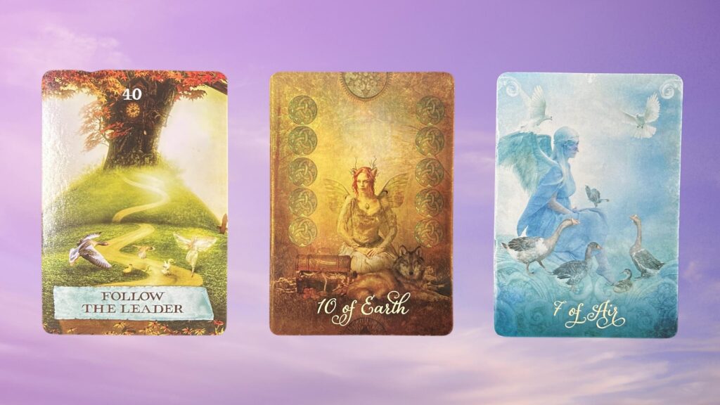 Cards from the Good Tarot and the Enchanted Map Oracle decks