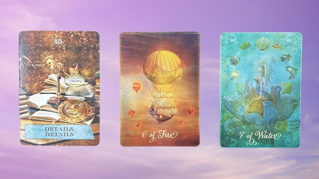 Cards from the Good Tarot and the Enchanted Map Oracle decks