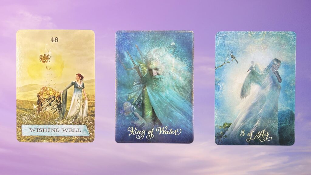 Cards from the Good Tarot and the Enchanted Map Oracle decks