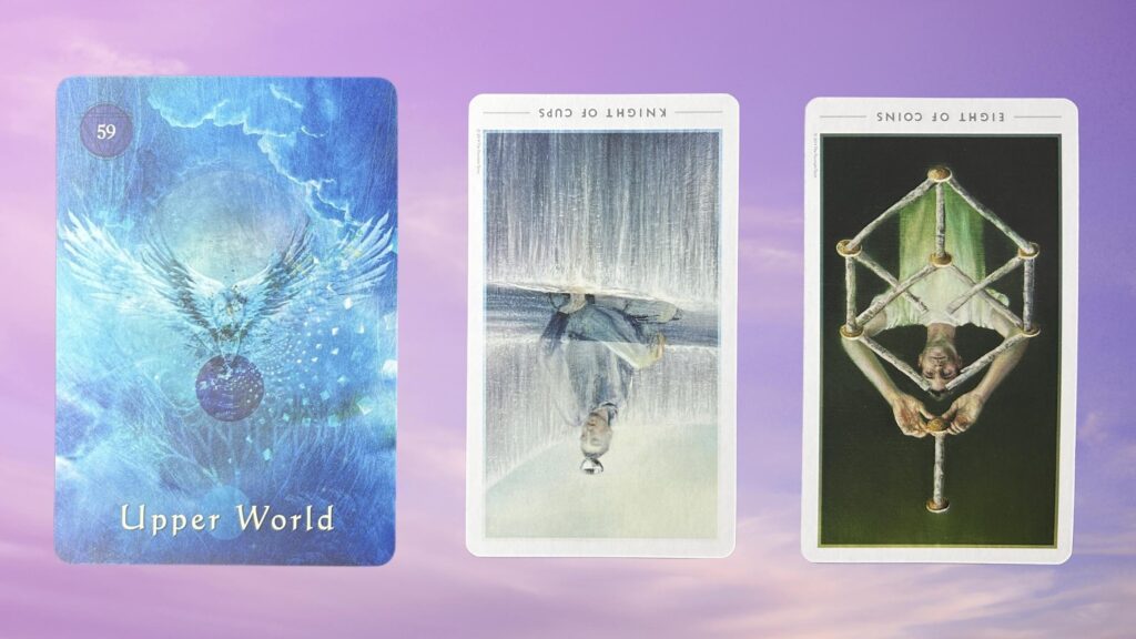 Cards from the Foutain Tarot and the Mystical Shaman Oracle decks