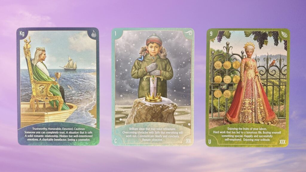 Cards from the Angel Wisdom Tarot deck