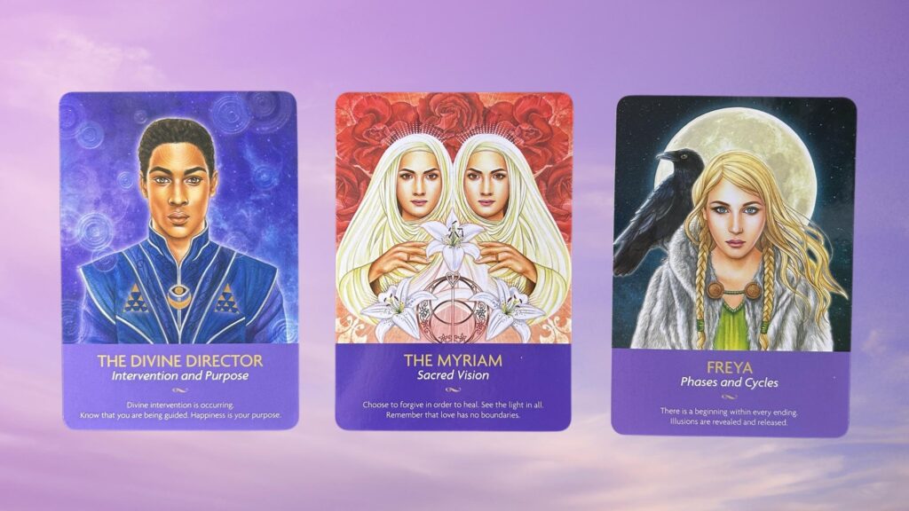 Cards from the Keepers of the Light Oracle deck