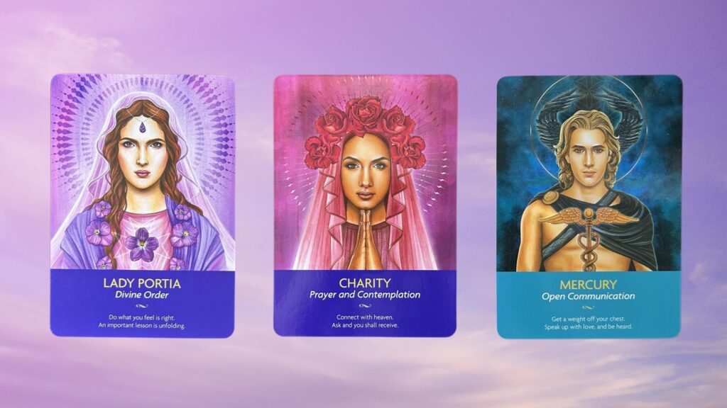 Cards from the Keepers of the Light Oracle deck