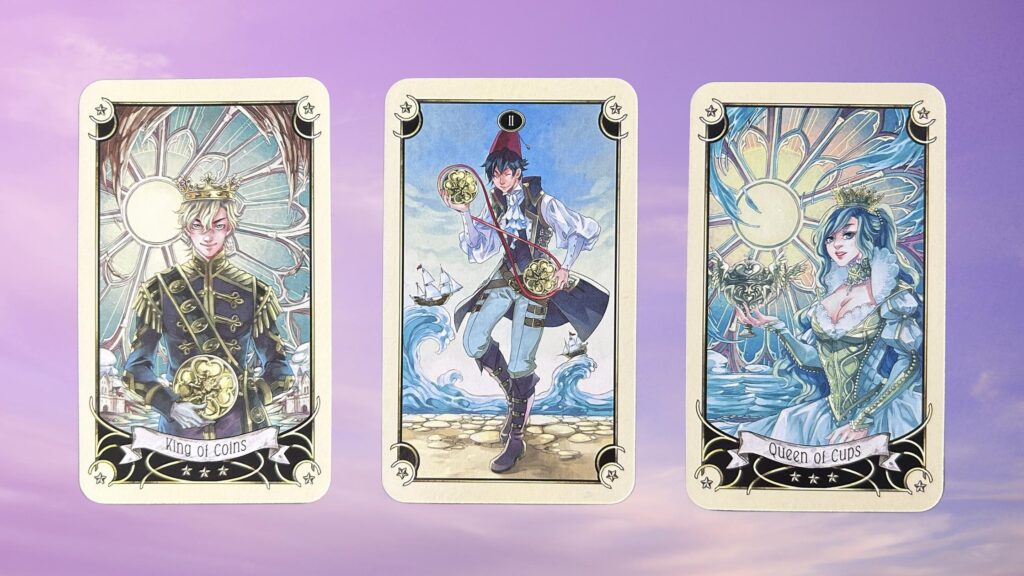 Cards from the Mystical Manga Tarot deck