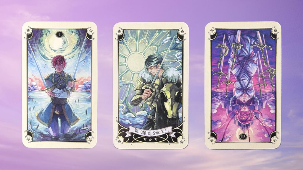 Cards from the Mystical Manga Tarot deck