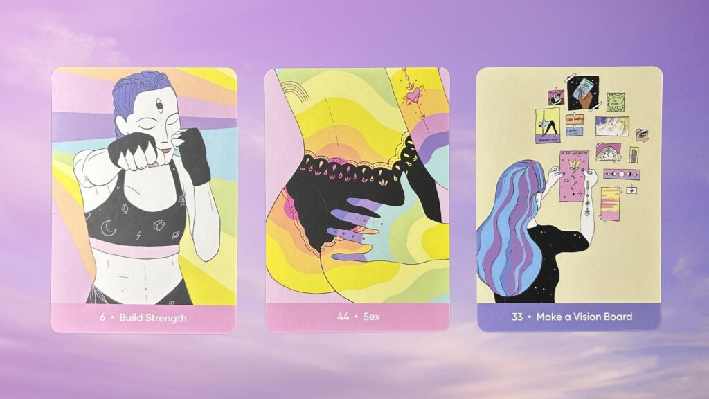 Cards from the Sacred Self-Care Oracle deck