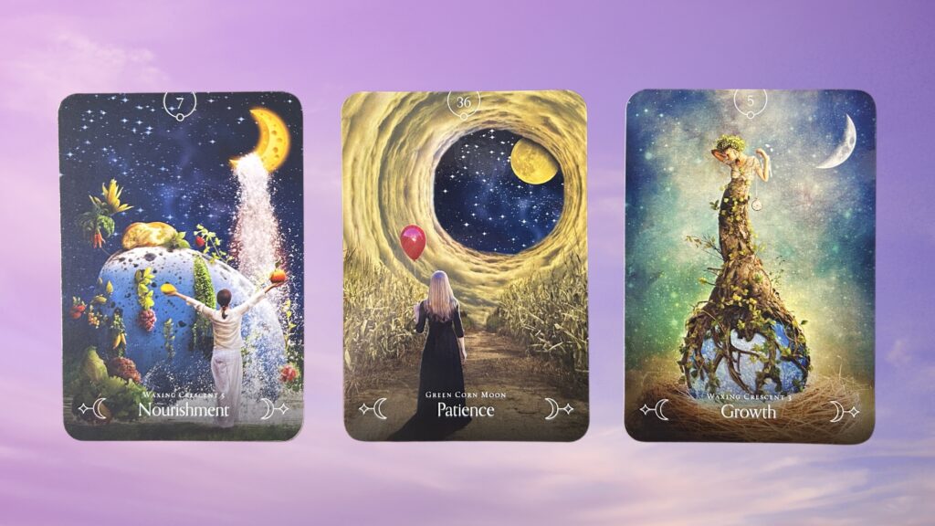 Cards from the Queen of the Moon Oracle deck