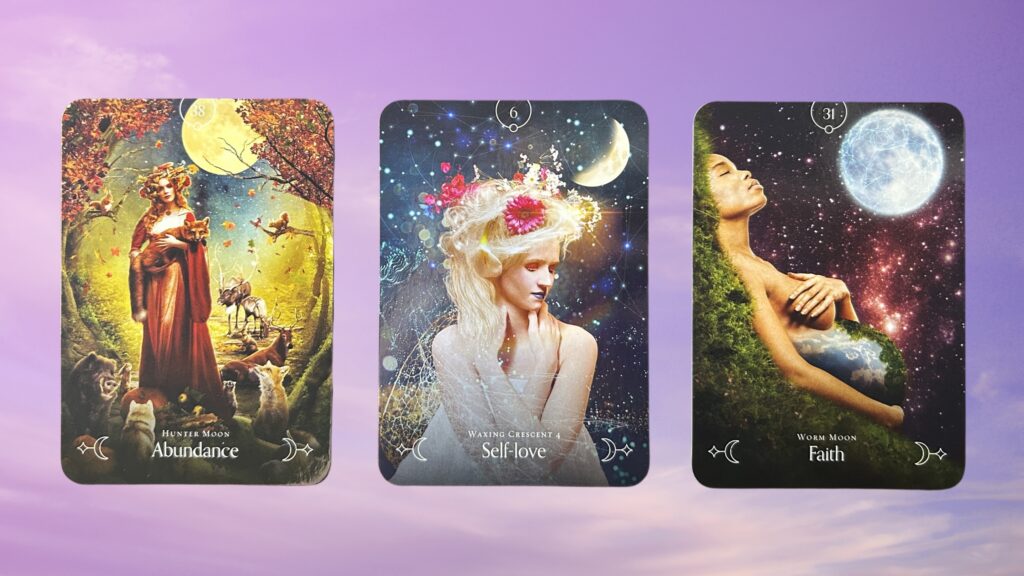 Cards from the Queen of the Moon Oracle deck