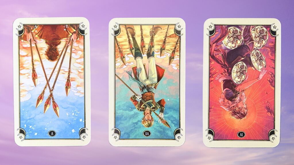 Cards from the Mystical Manga Tarot deck