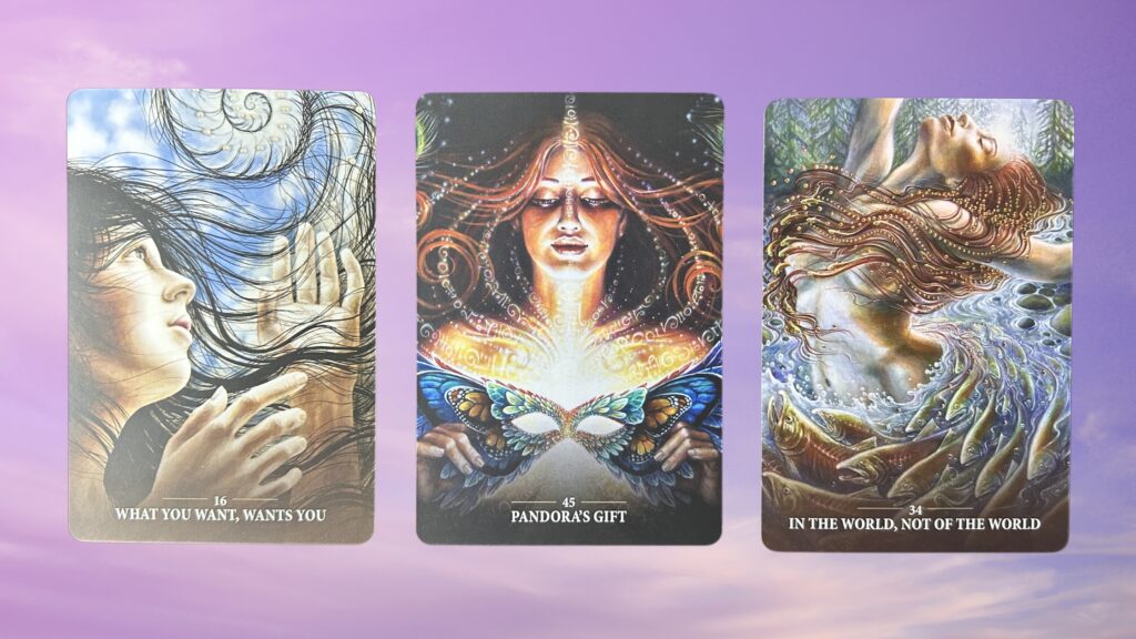 Cards from the Sacred Rebel Oracle deck