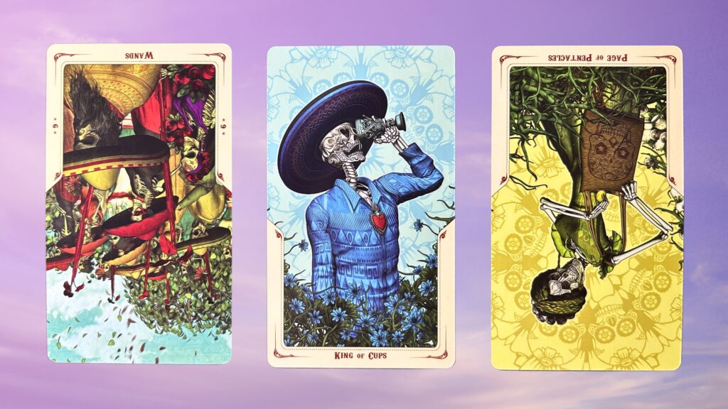 Cards from the Santa Muerte Tarot deck