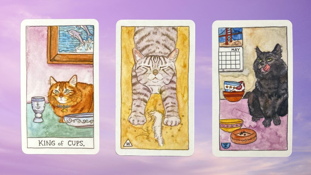 Cards from the Cat Tarot deck