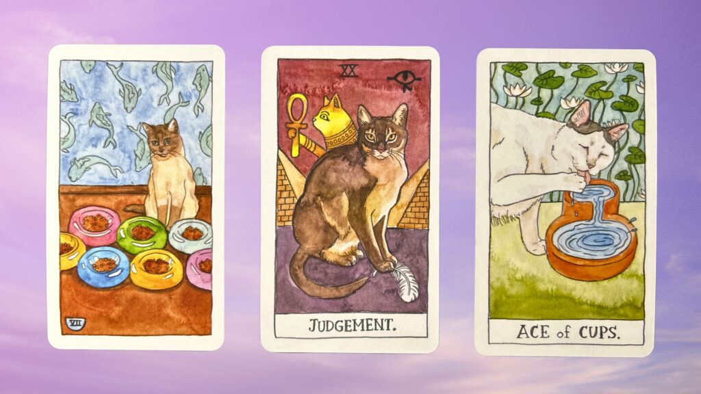 Cards from the Cat Tarot deck