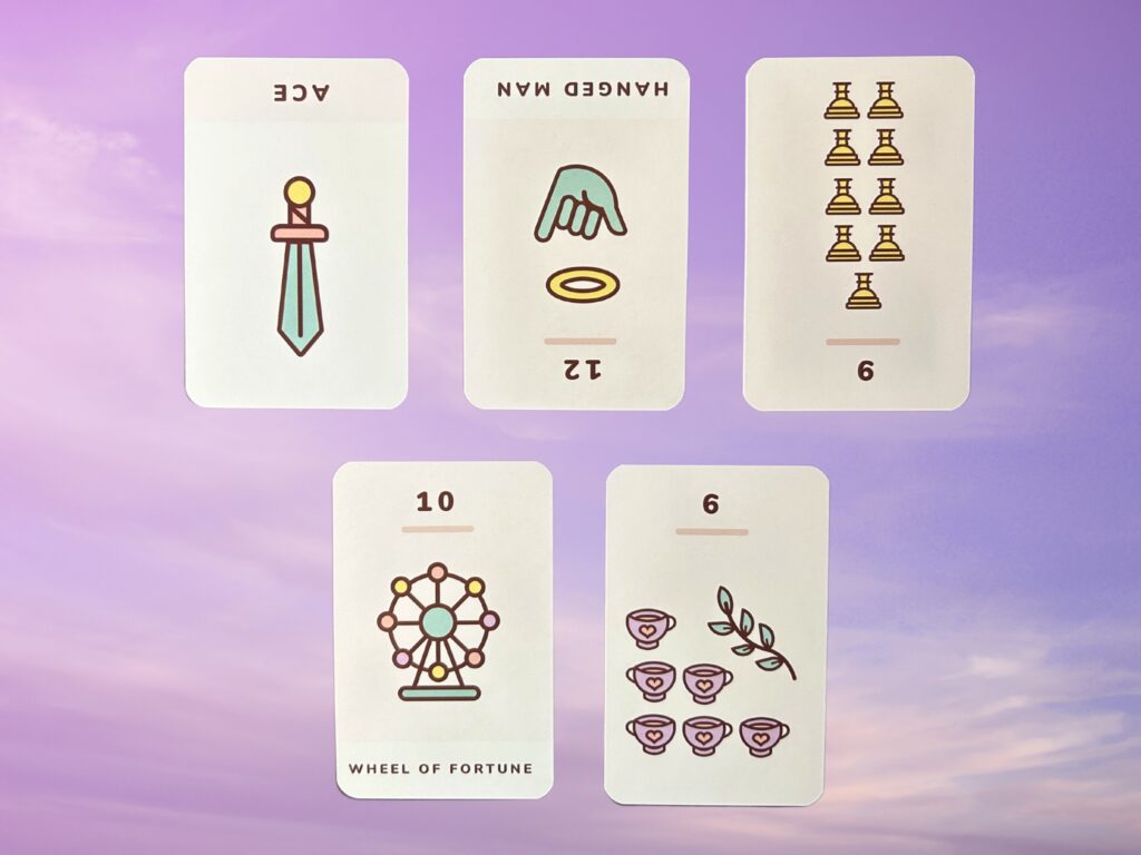 Cards from the Kawaii Tarot deck