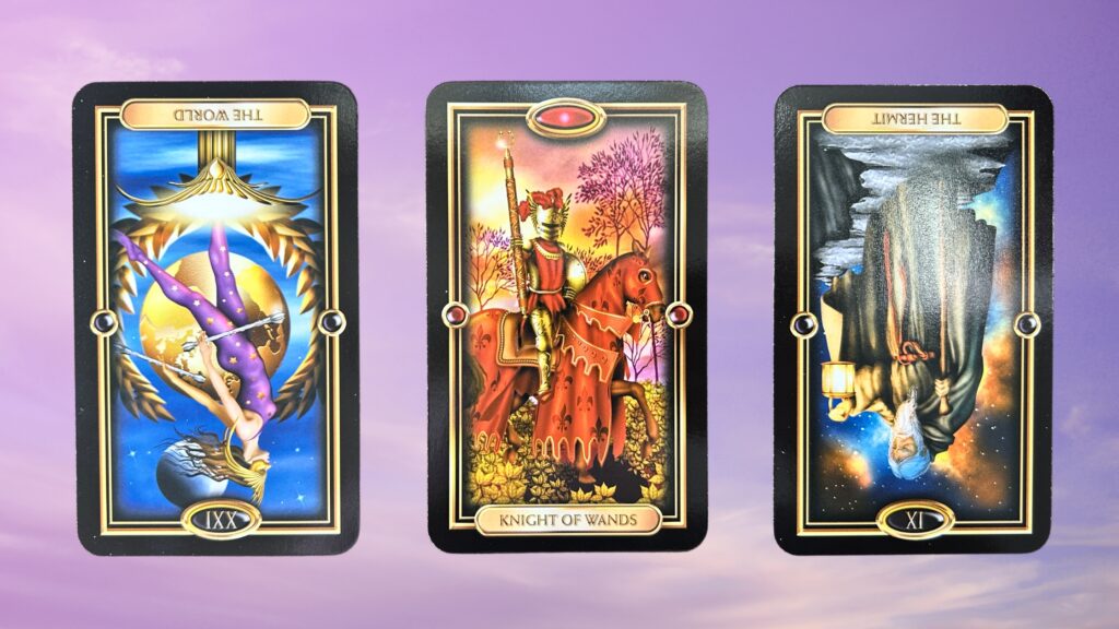 Cards from the Gilded Tarot deck