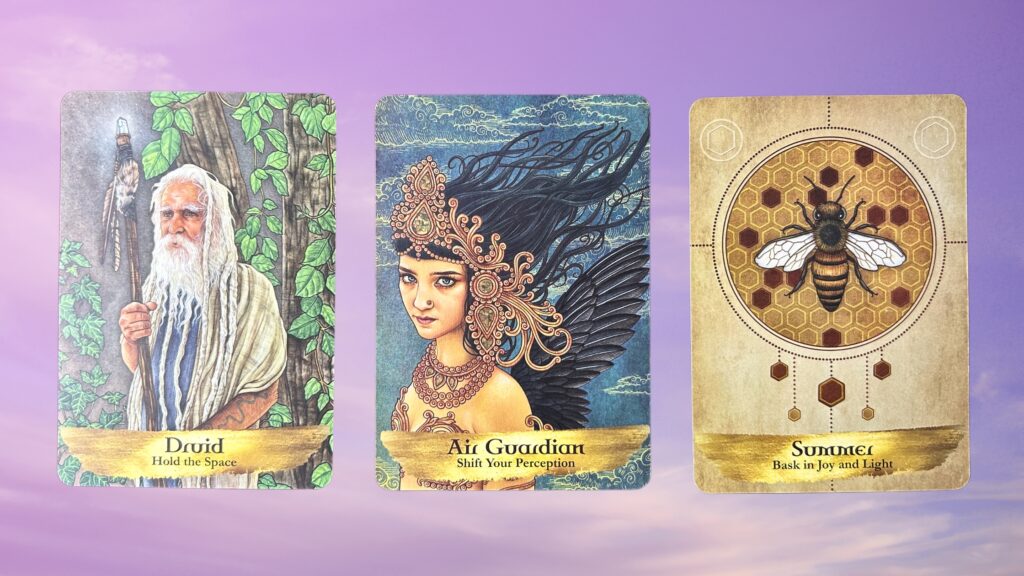 Cards from the Angels and Ancestors Oracle deck