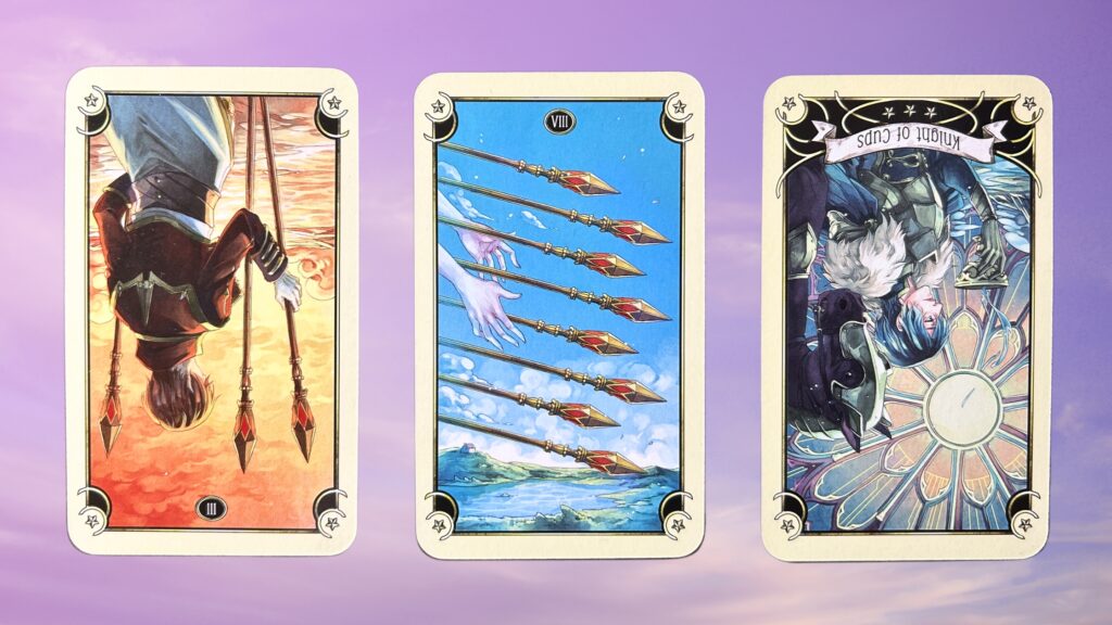 Cards from the Mystical Manga Tarot deck