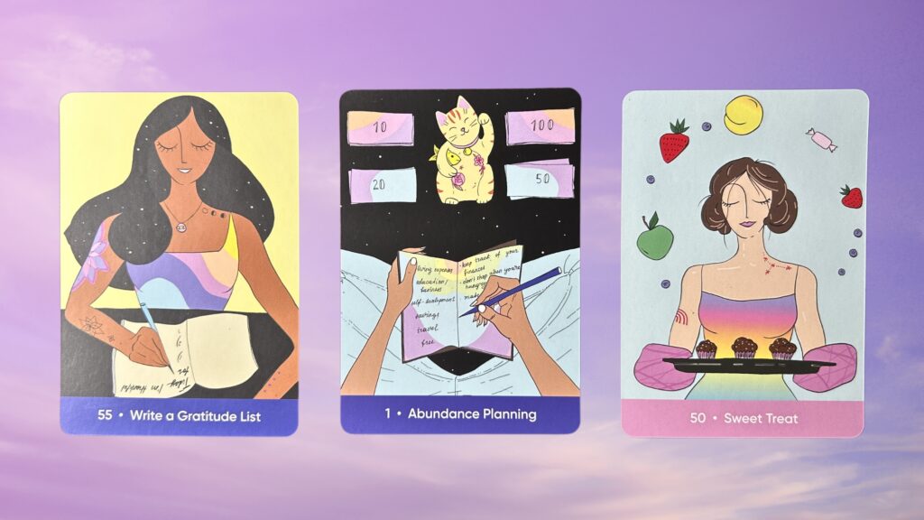 Cards from the Sacred Self-Care Oracle deck