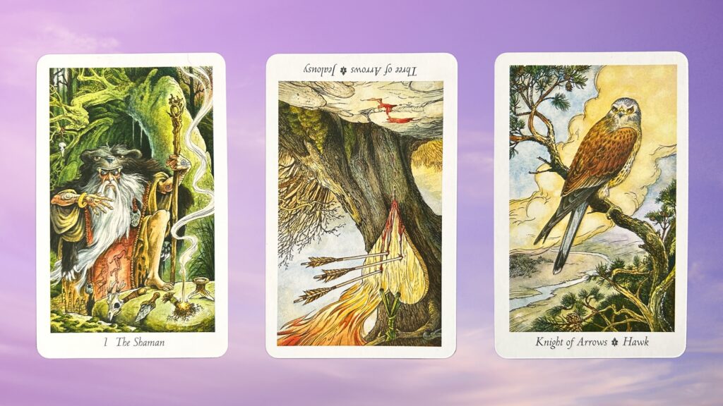 Cards from the Wildwood Tarot deck