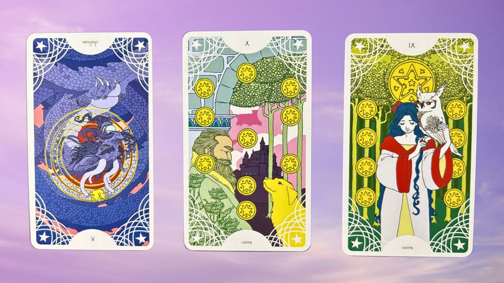 Cards from the Star Spinner Tarot deck