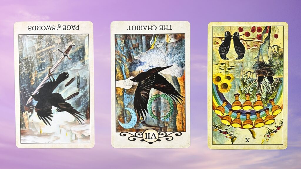 Cards from the Crow Tarot deck