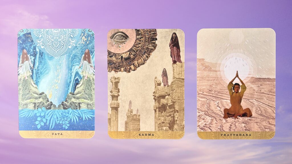 Cards from the A Yogic Path Oracle deck