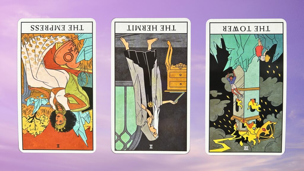 Cards from the Modern Witch Tarot deck