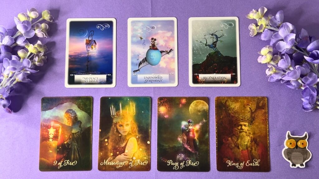 Cards from the Wisdom of the Oracle and the Good Tarot deck