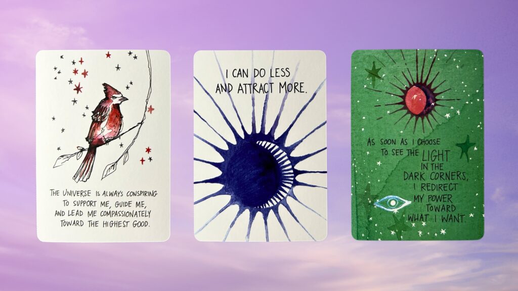 Cards from the Super Attractor Oracle deck