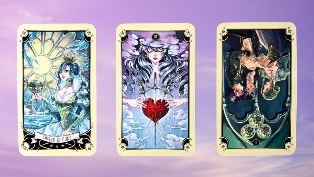 Cards from the Mystical Manga Tarot deck