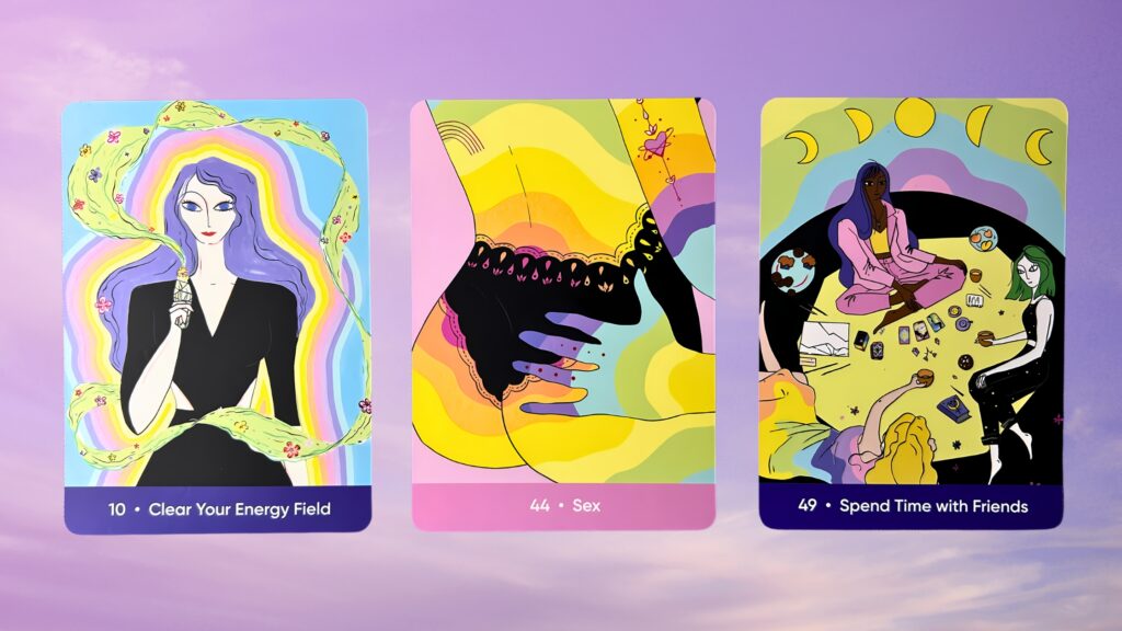 Cards from the Sacred Self-Care Oracle deck