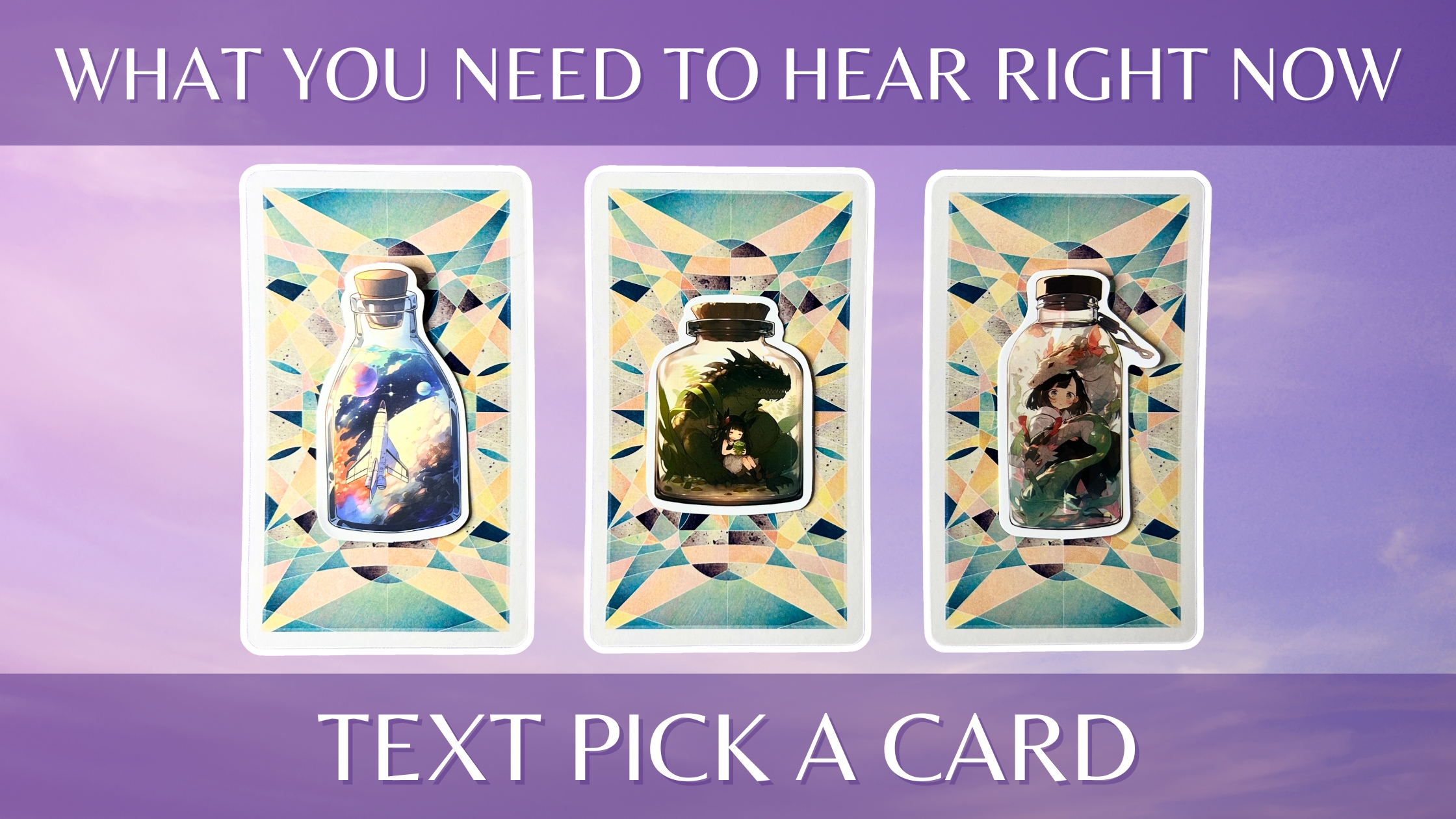 Three tarot pick a card piles from the Fountain Tarot deck: pile 1 - shuttle, pile 2 - monster, and pile 3 - dragon