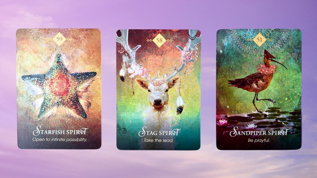 Cards from the Spirit Animal Oracle deck