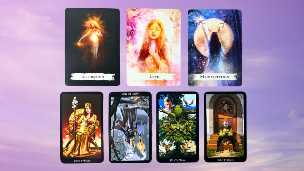 Cards from the Spellcasting Oracle and the Witches Tarot decks