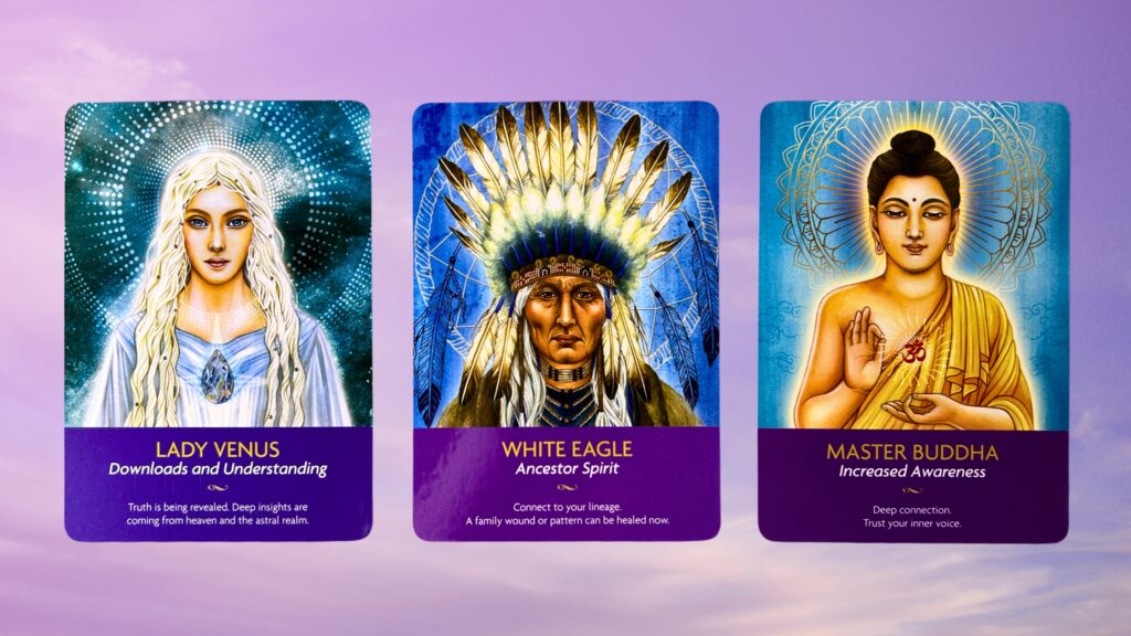 Cards from the Keepers of the Light Oracle deck